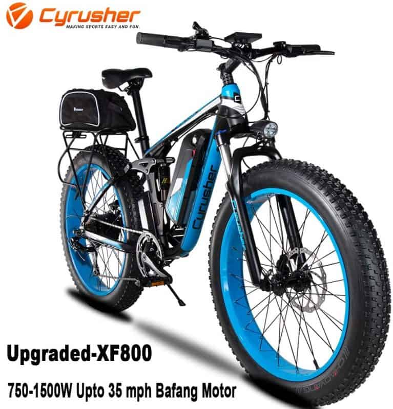 Top 5 Best Electric Bike Under 3000: Reviews & Comprehensive Buyer's ... - Cyrusher Electric Mountain Bike 767x799